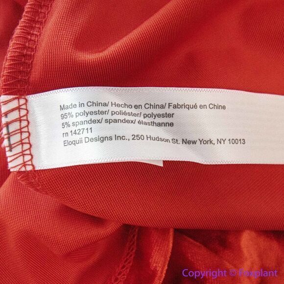 NEW Eloquii Crushed Velvet Mock Neck Top in red,‎ 18/20 - Picture 12 of 16